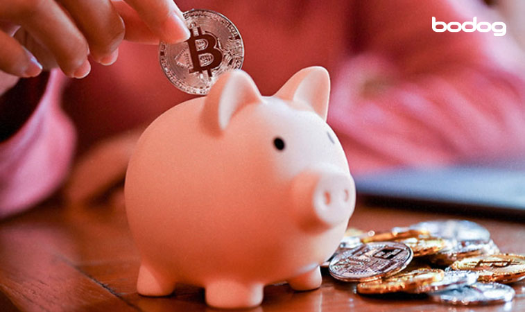 bitcoin dentro cofrinho
