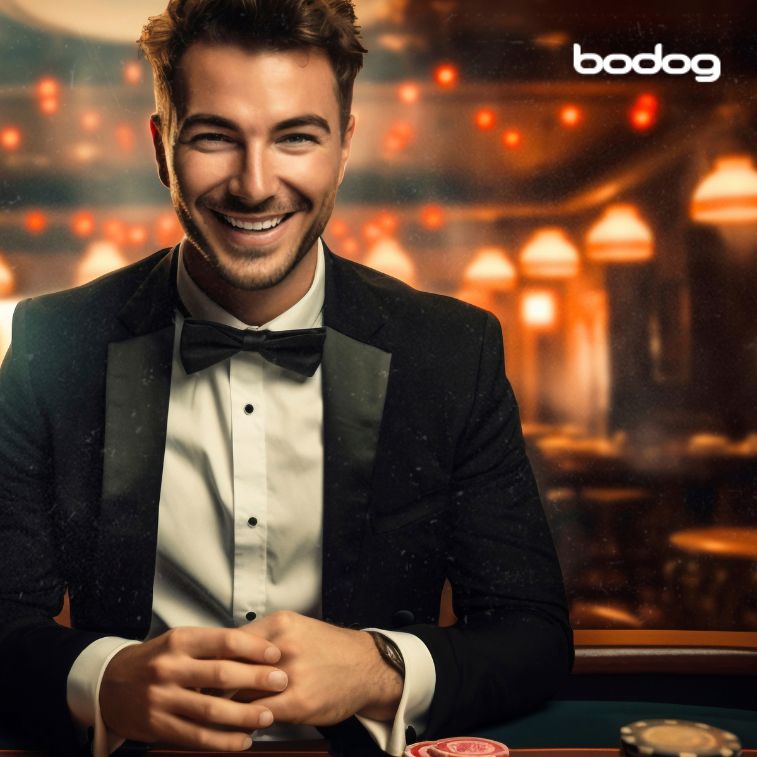 hombre vestido de traje en casino