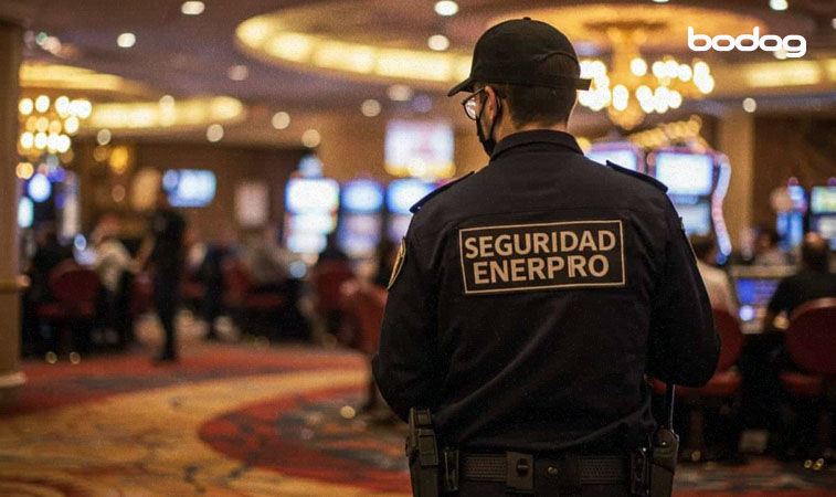 guardia de seguridad en casino de Querétaro